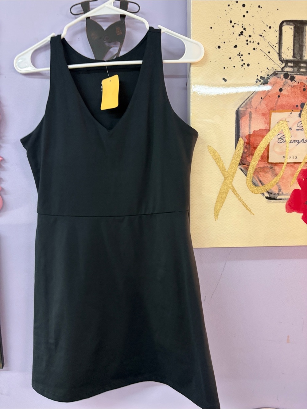 GAP Black V-Neck Mini Dress